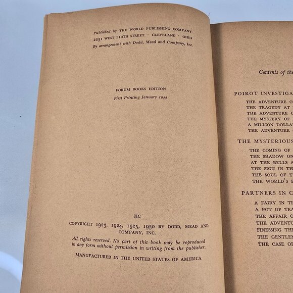 Agatha Christie’s Crime Reader 1944 World Publishing Forum Books 1st Printing HC - Picture 4 of 8